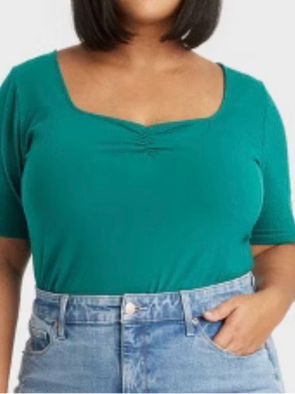 Ava & Viv Women’s Teal Short Sleeve Top Size 3X